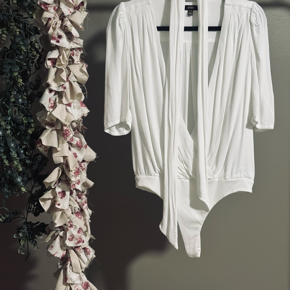AFRM White Women's Bodysuit